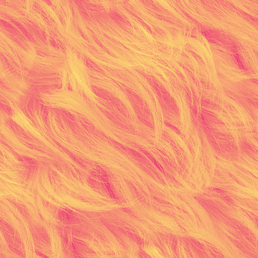 orange faux fur tiling pattern