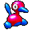 a porygon2 pecking the ground