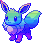 shimmering rainbow eevee pixel art