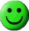 spinning green smiley face