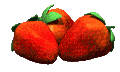 realistic 3d strawberries wiggling