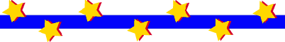 yellow stars on blue stripe