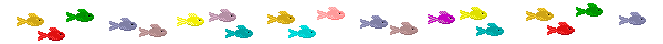 tiny, multicolored cartoon fish divider