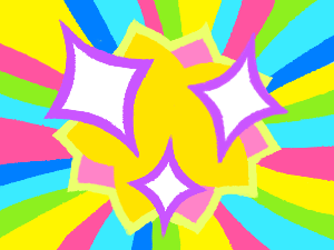 colors radiating from white stars