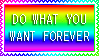 do what you want forever stamp