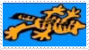 stamp of garfield flattened like roadkill