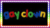 gay clown stamp