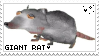 'giant rat' stamp with low-poly 3D model of a rat