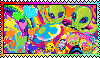 lisa frank aliens stamp