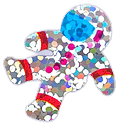 glittery astronaut