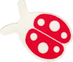 simple ladybug in red and white